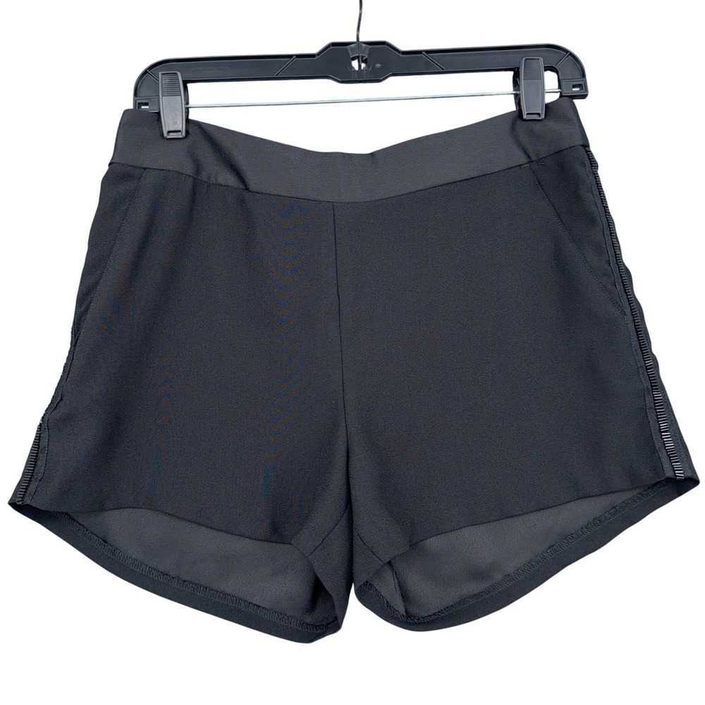 Express Dress‎ Shorts Womens 4 Polyester Black Side Trim High Rise Zip Back